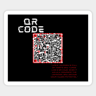 Life's Journey is Like a QR Code Inspirational Quote Magnet